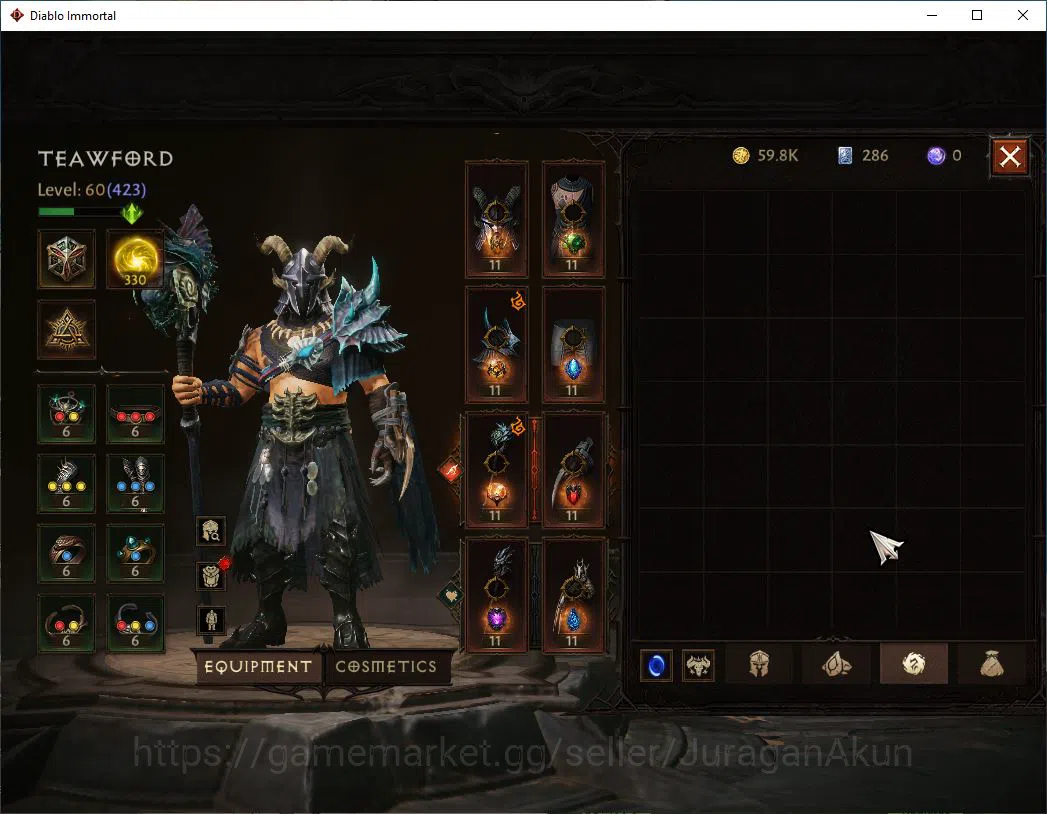 Diablo Immortal Accounts NA - Sescheron| Lv60(423)Druid| 31K CR|Reso 330 |  image 7