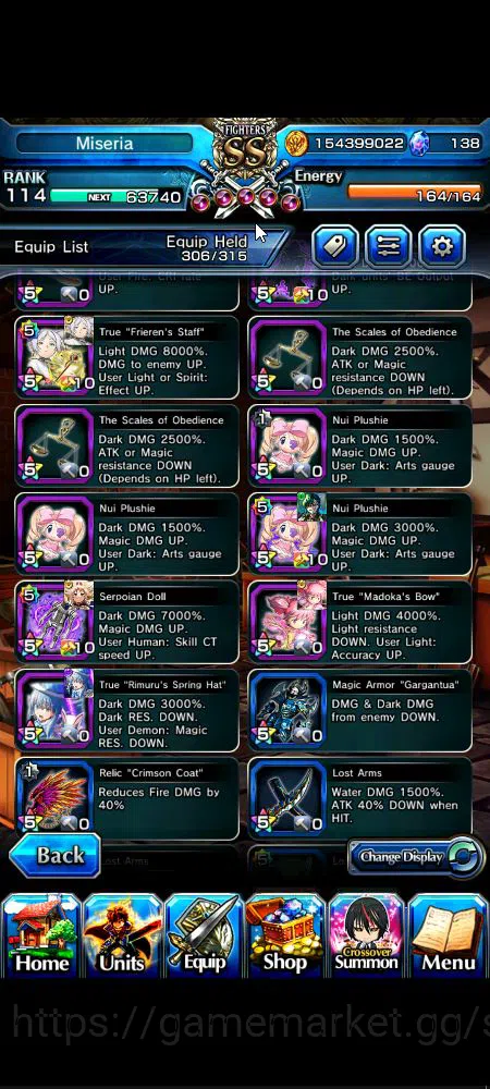 Grand Summoners Accounts Global|Rank 114|31 Ascend|[Inumuta,Shadow,Madoka,I image 8