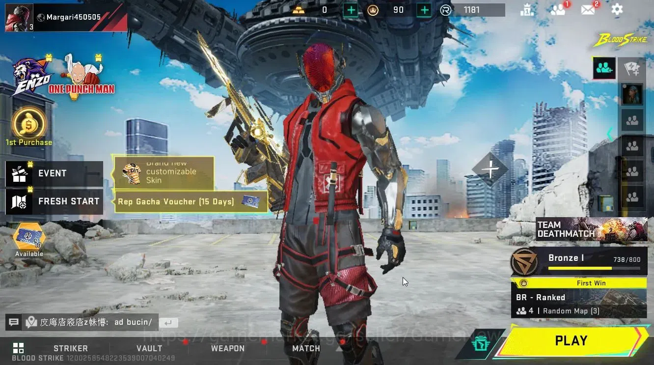 Blood Strike Accounts ASIA|ETERNAL AUG-Empyrean Lv3|Legendary MP5-Blight image 1