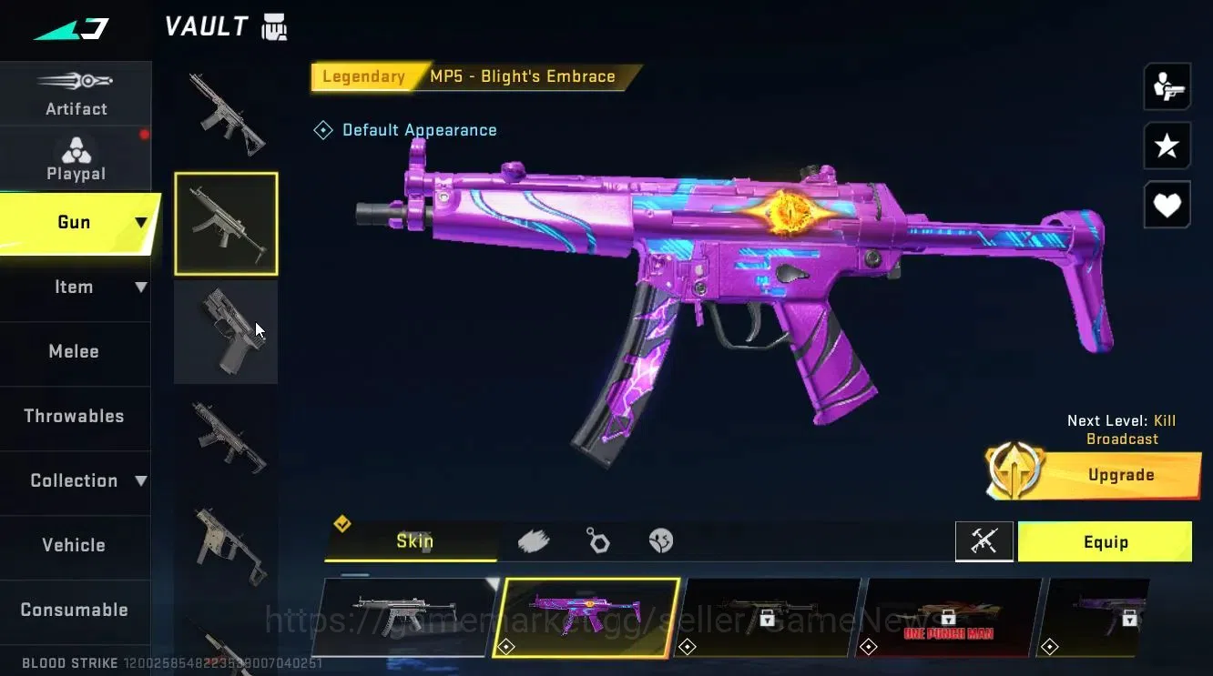 Blood Strike Accounts ASIA|ETERNAL AUG-Empyrean Lv3|Legendary MP5-Blight image 4
