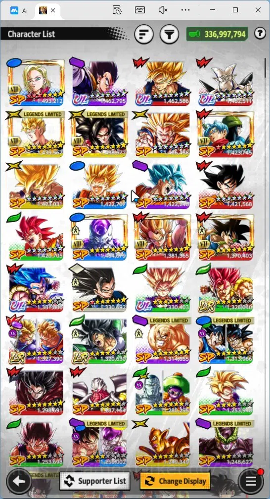 Dragon Ball Legends Accounts Global |Lvl 157|336M Total Power|2.7K CC|5 UL|3 LR image 15