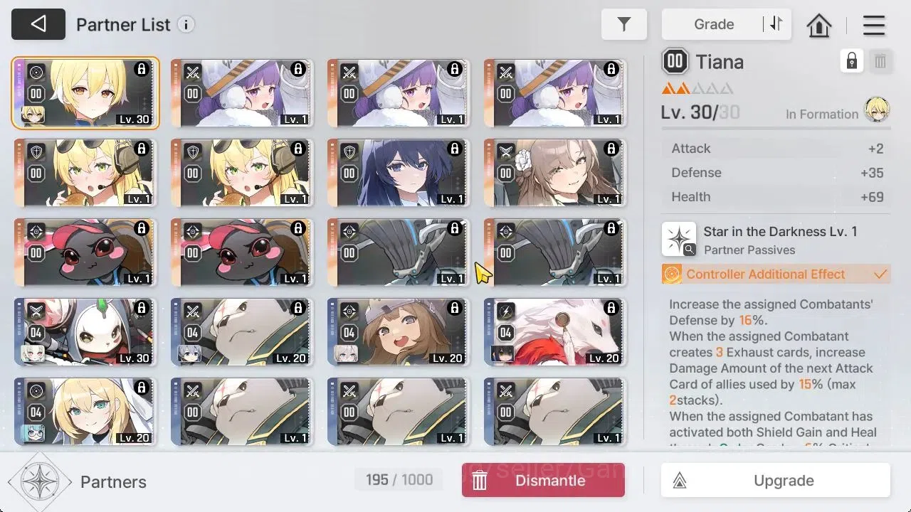 Chaos Zero Nightmare Accounts GLOBAL Lv30|5 SSR[HeideMarie,Tiphera+Sign,Vero,Haru,Renoa]+9 SR[TressaM1,Nia3,SelenaM3]|6 SSR 7