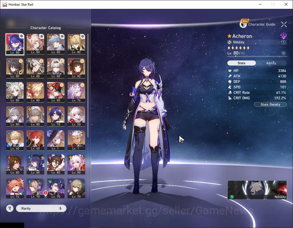 Honkai Star Rail Accounts ASIA|TL 70 |15 Limited |[Sunday,Rappa,Acheron,Jiao image 3