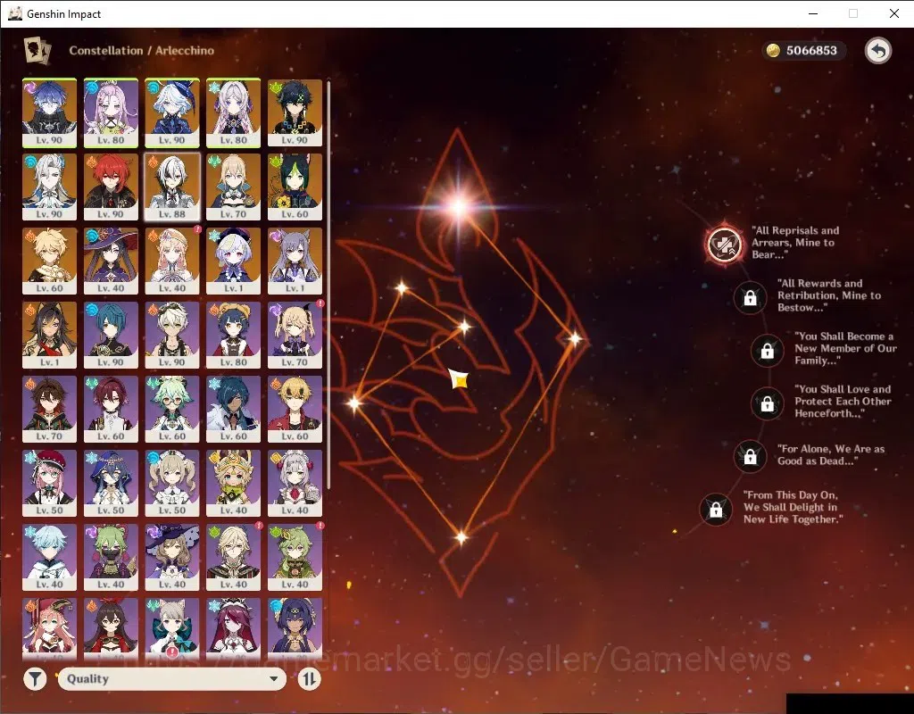 Genshin Impact Accounts ASIA|AR 56|7 Limited6(*5Wep)|[Flins,Neuvilette]+Si image 3