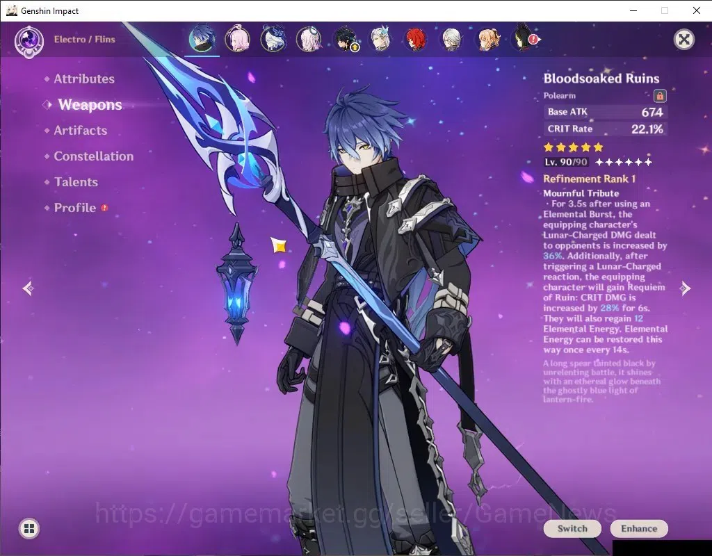 Genshin Impact Accounts ASIA|AR 56|7 Limited6(*5Wep)|[Flins,Neuvilette]+Si image 4