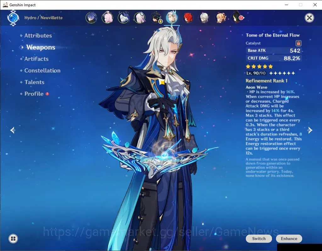 Genshin Impact Accounts ASIA|AR 56|7 Limited6(*5Wep)|[Flins,Neuvilette]+Si image 5