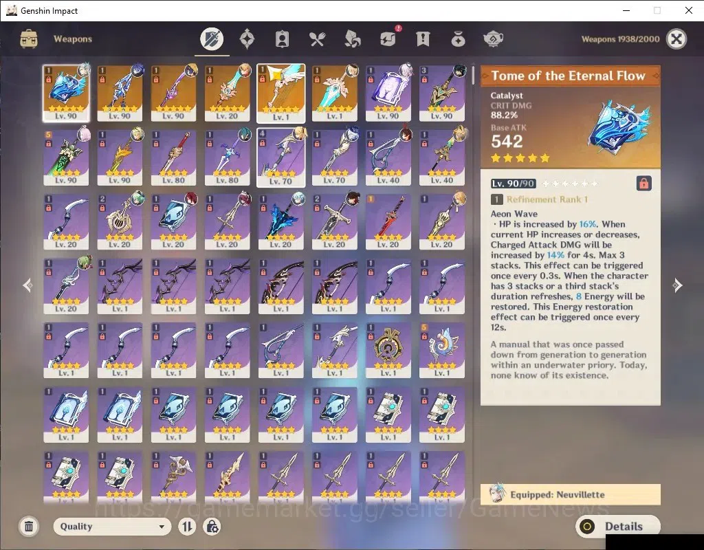 Genshin Impact Accounts ASIA|AR 56|7 Limited6(*5Wep)|[Flins,Neuvilette]+Si image 6