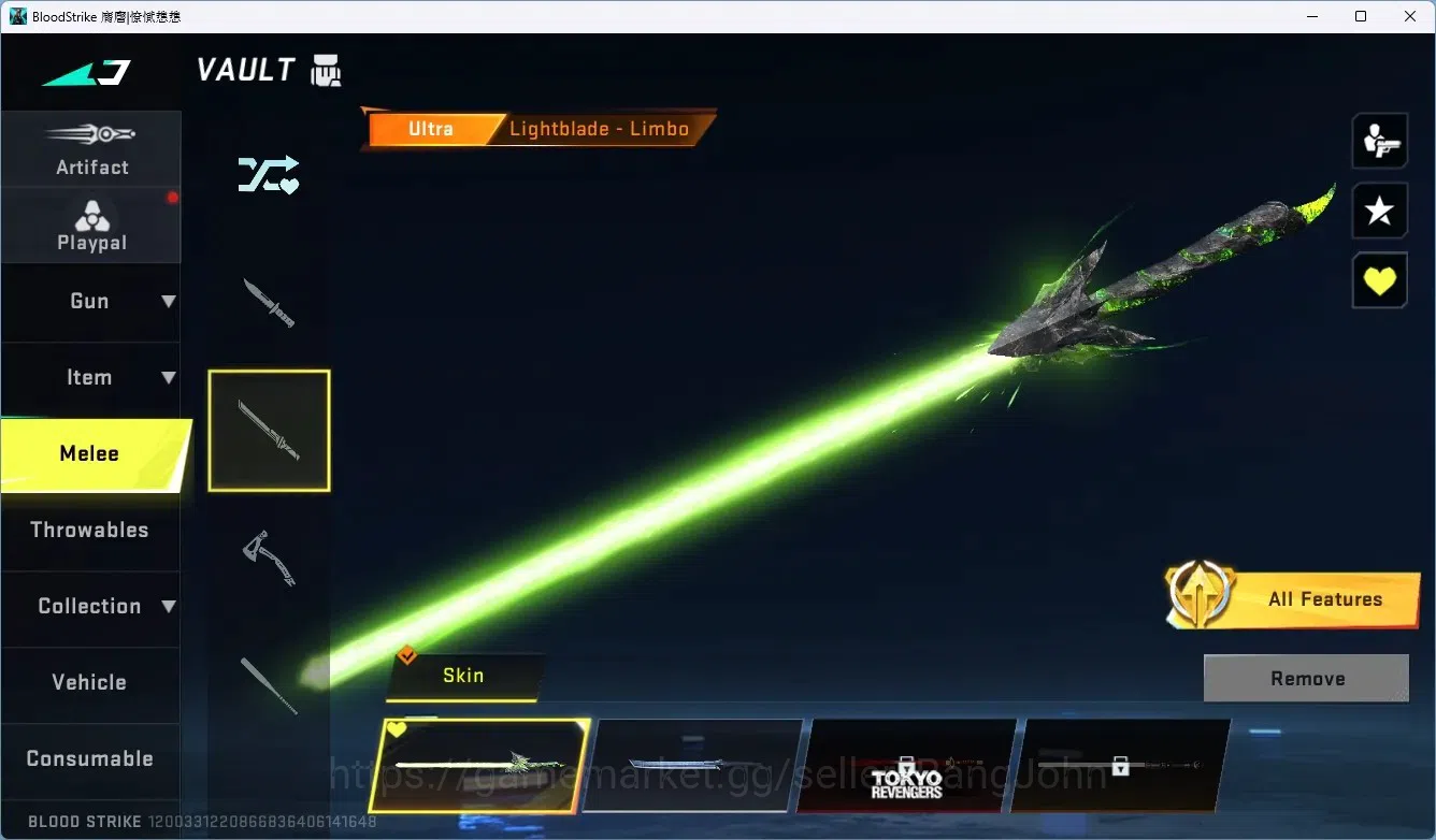 Blood Strike Accounts ASIA | 1 ULTRA MELEE: Lightblade-Limbo|Ultra Banda image 11