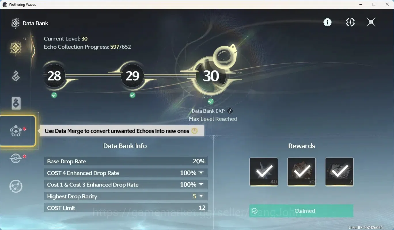 Wuthering Waves Accounts Starter NA|UL 49|Rank 5|2 Char Limited [Lucy Rc5]+Sign,Rebecca| Mc Male | TakeMail WW224B 4