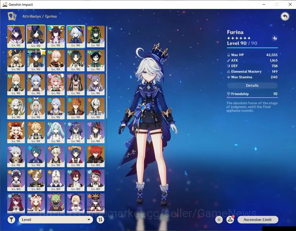 Genshin Impact Accounts ASIA|AR 60|19 Limited+10(*5Weapon)|(WandererC1,Fur image 3