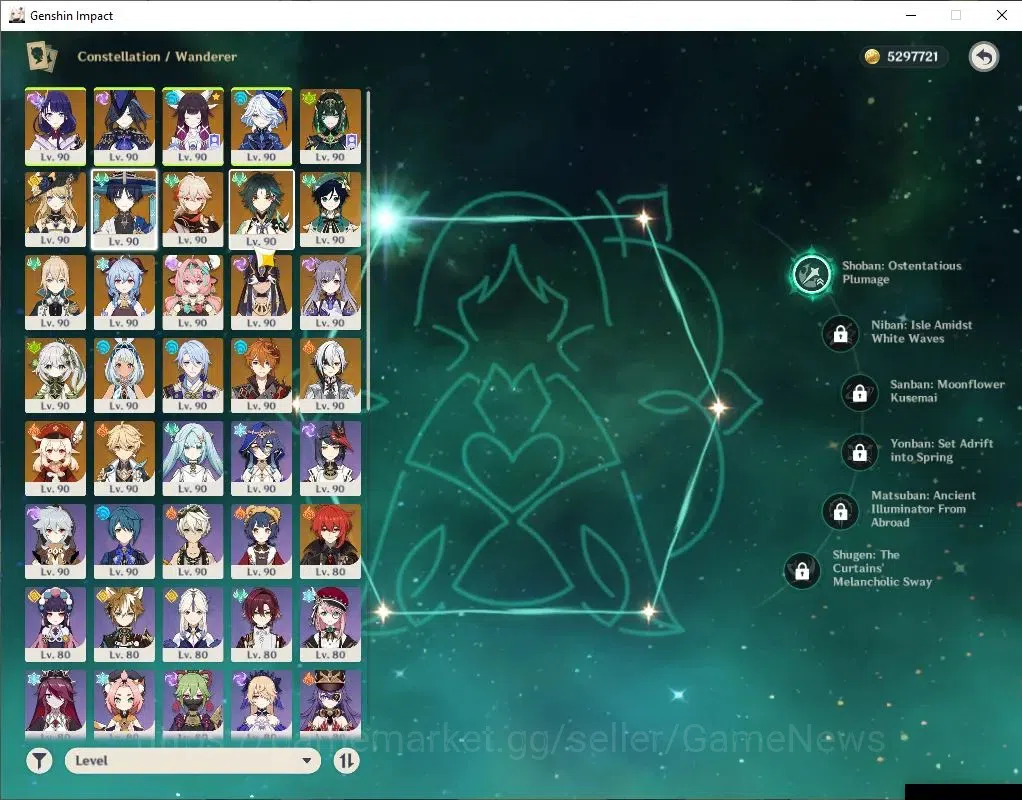 Genshin Impact Accounts ASIA|AR 60|19 Limited+10(*5Weapon)|(WandererC1,Fur image 5