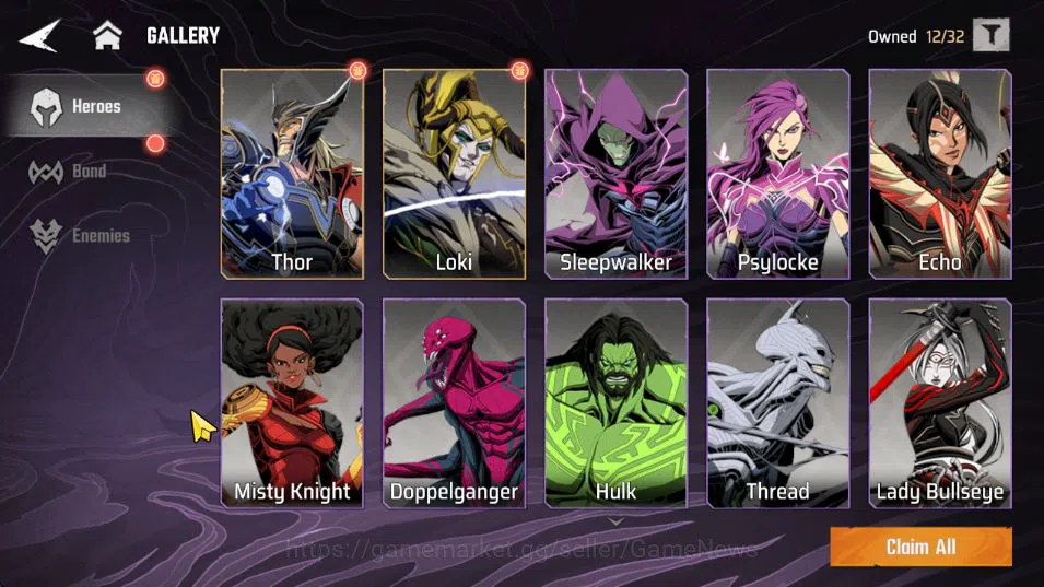 MARVEL Mystic Mayhem Accounts Beast Starter LV13|2 SSR (Loki, Thor), 10 SR (Sleepwalker,Misty Knight,Hulk,Doppelganger,Etc 5