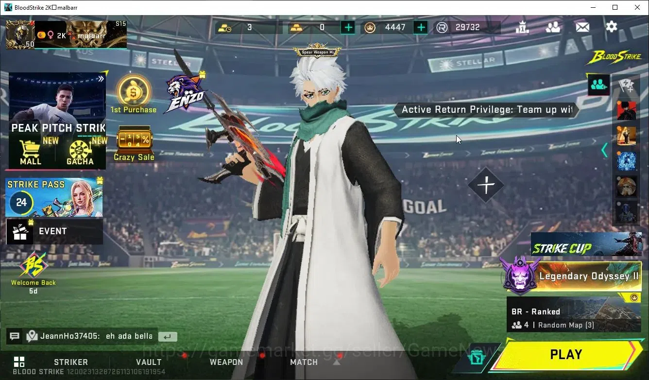 Blood Strike Accounts ASIA|COLLAB BLEACH UZI-Zangetsu,MELEE Zenpakuto,To image 1