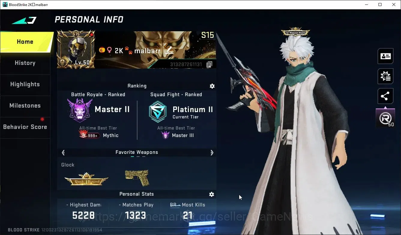 Blood Strike Accounts ASIA|COLLAB BLEACH UZI-Zangetsu,MELEE Zenpakuto,To image 2