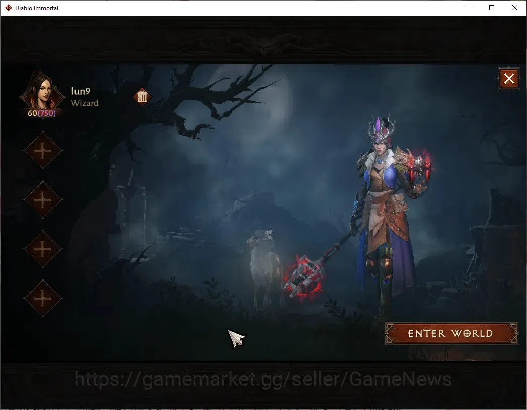 Diablo Immortal Accounts EU - Aranoch|CS ON|Lv60(750)|Wizard|42k CR|Reso 45 image 1