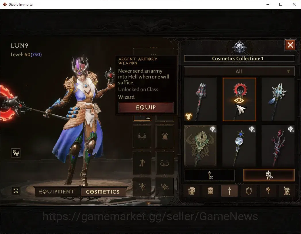 Diablo Immortal Accounts EU - Aranoch|CS ON|Lv60(750)|Wizard|42k CR|Reso 45 image 10