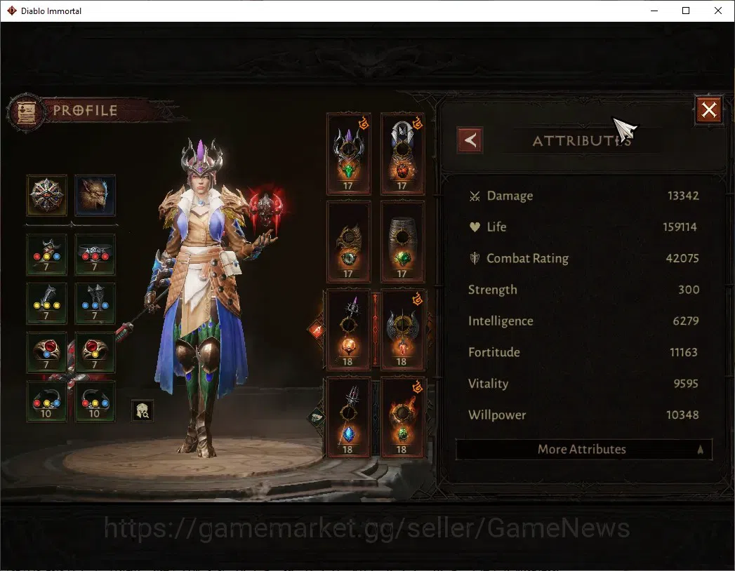 Diablo Immortal Accounts EU - Aranoch|CS ON|Lv60(750)|Wizard|42k CR|Reso 45 image 3