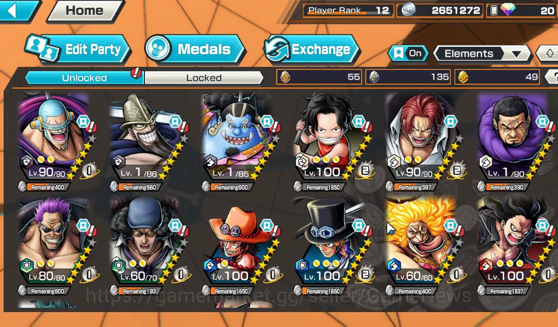 One Piece Bounty Rush Accounts Global|6 EX|Devine Shanks,[Issho],FilmZ Zephyr,BP  image 3