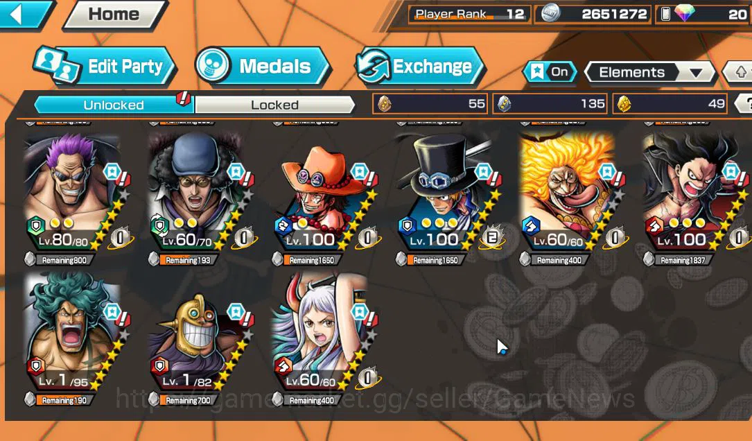 One Piece Bounty Rush Accounts Global|6 EX|Devine Shanks,[Issho],FilmZ Zephyr,BP  image 4