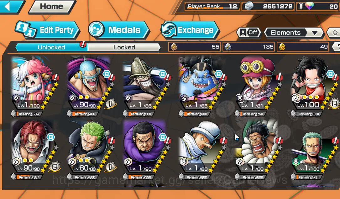 One Piece Bounty Rush Accounts Global|6 EX|Devine Shanks,[Issho],FilmZ Zephyr,BP  image 5
