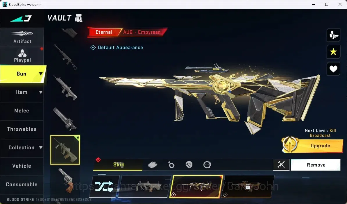 Blood Strike Accounts ASIA | 1 ETERNAL: AUG-Empyrean | UPGRADE POINT(AUG image 2