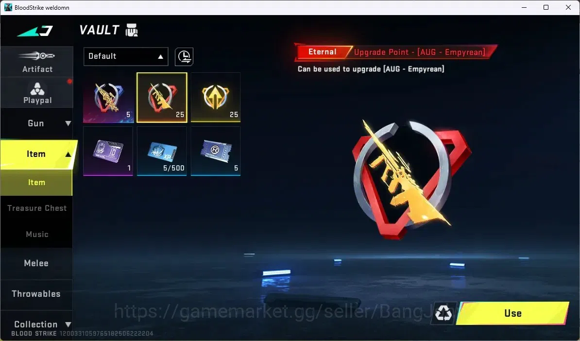 Blood Strike Accounts ASIA | 1 ETERNAL: AUG-Empyrean | UPGRADE POINT(AUG image 4