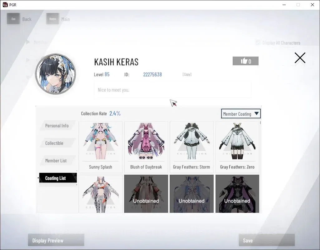 Punishing: Gray Raven Accounts End-Game Asia|Lvl 85|(SSS Lucia IC,SS Selena P,SS lilith D,S Lucia CW)+Sign SSS+ Jetavie D|6 4