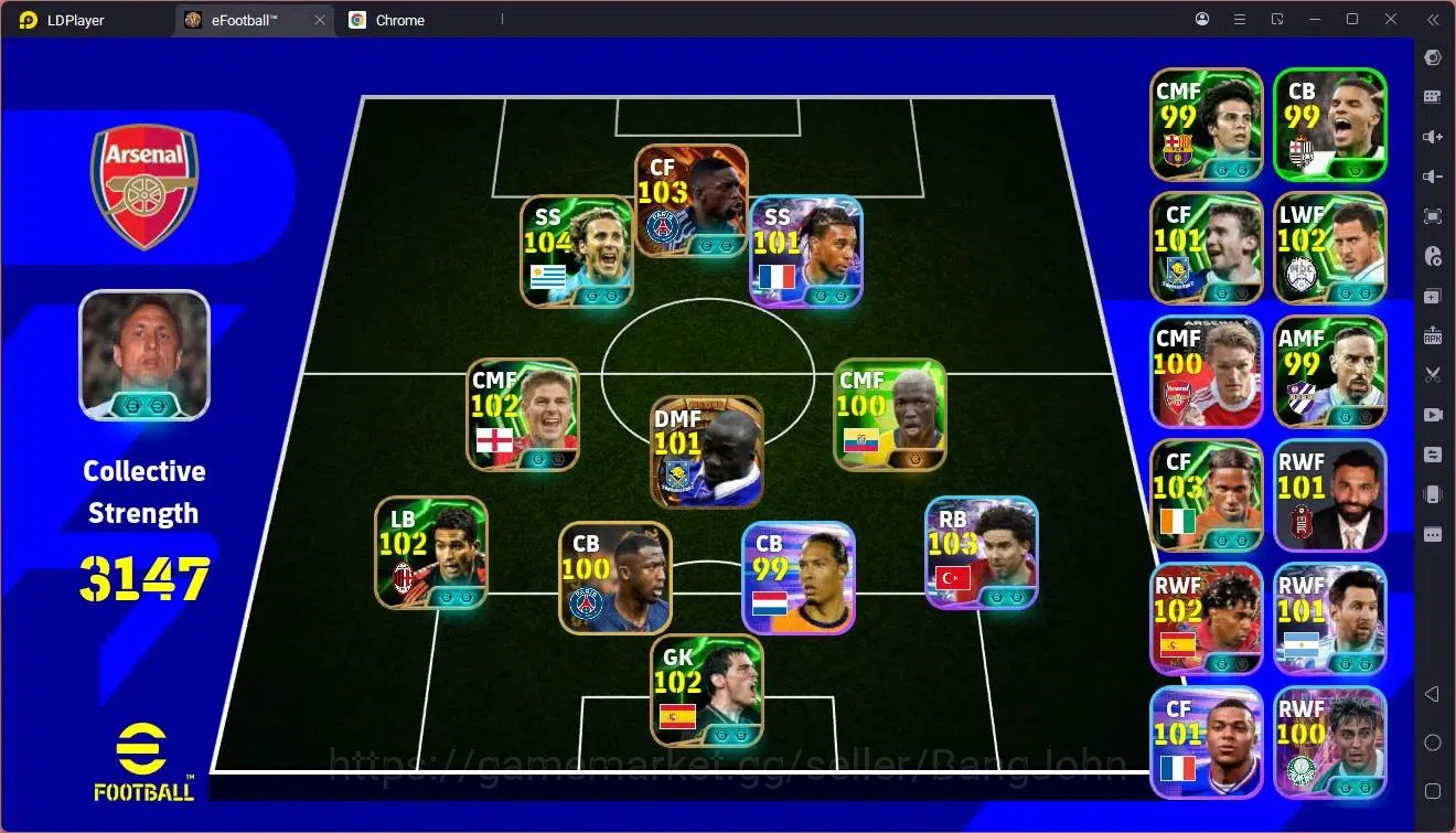 eFootball Accounts Mobile|PW 3147|Bigtime Dembele,Makelele|Epic Drogb image 1