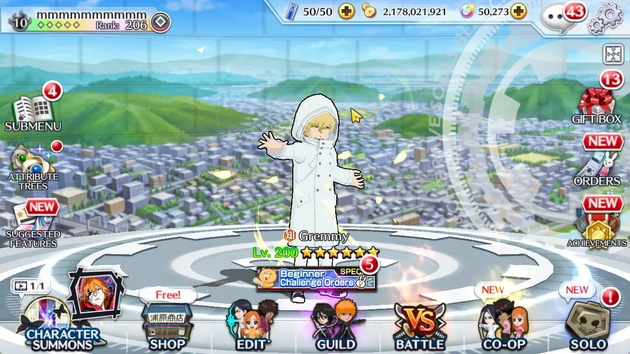 Bleach: Brave Souls Accounts Mid-Tier Global| 850K BP+50K Orb | Mid Story | 7K AccTicket | Gremmy,Robert TYBW26 1