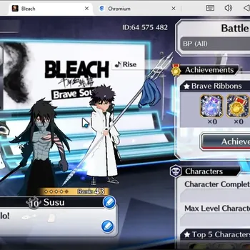 Bleach: Brave Souls Accounts High-End Global | 10.717 Orb + 52M Coin | 34(+4) Characters