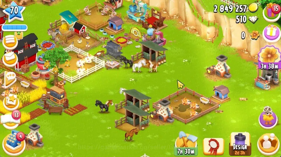 Hay Day Accounts Lvl 70 | Silo Storage 1050 + Barn Storage 3050 + 2 image 2