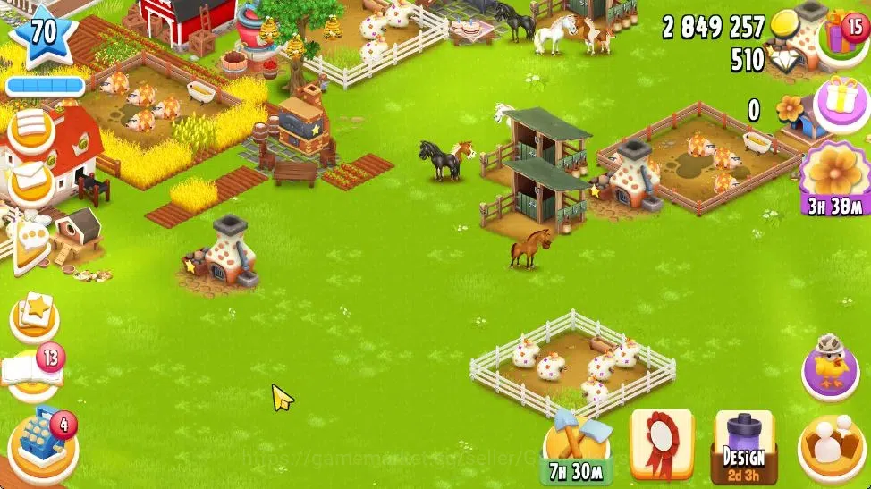 Hay Day Accounts Lvl 70 | Silo Storage 1050 + Barn Storage 3050 + 2 image 4