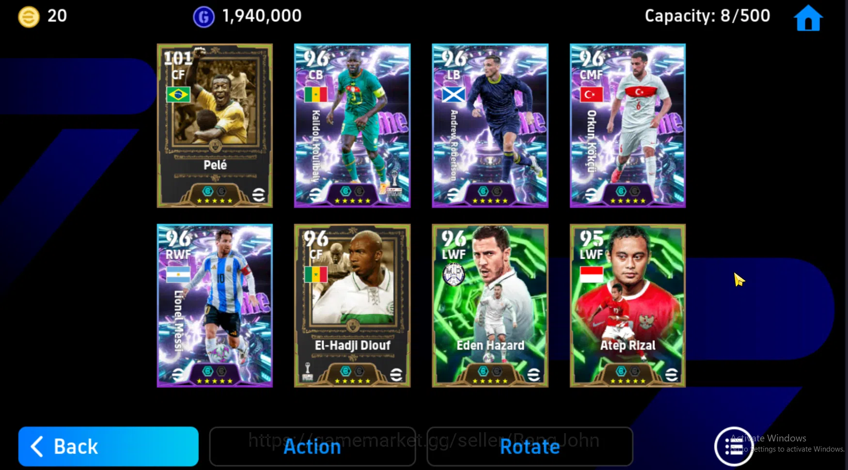 eFootball Accounts power 3124 | pelle epic | diouf epic | orkun showt image 2