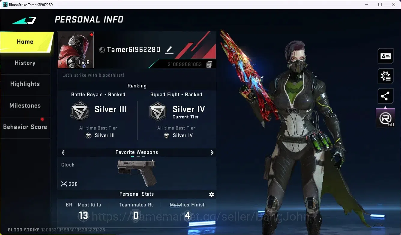 Blood Strike Accounts ASIA |Eternal Bizon - Seraph|1 Legendary Gun Mcx - image 1