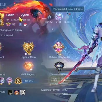 Mobile Legends: Bang Bang Accounts Collector Hero 133|Skin 231|Recall Fire Crown|Benedetta CC,[Ling,Pharsa]Tides,Badang