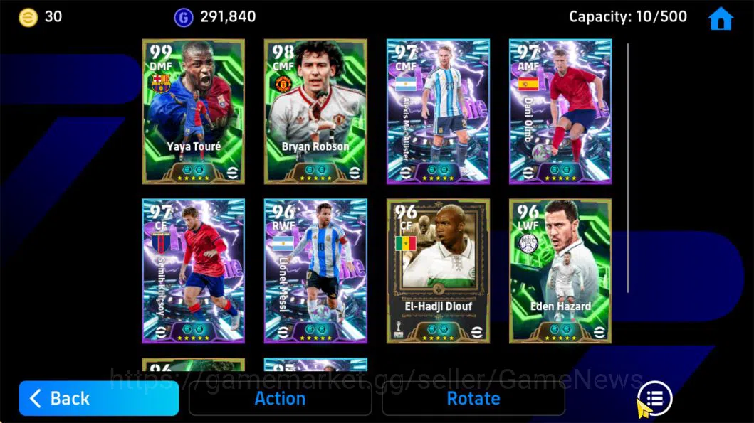 eFootball Accounts Starter Mobile|YayaTaoure(Phenom Pass),Bryan Robson(Blitz Curler,Vision Pass),Dani Olmo(Phenom 5