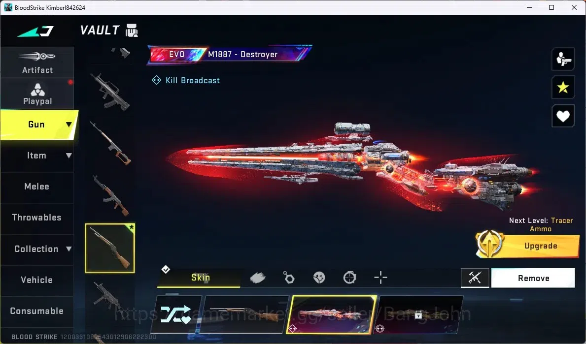 Blood Strike Accounts ASIA | 1 EVO: M1887 Destroyer | 90 EVO Upgrade Poi image 3