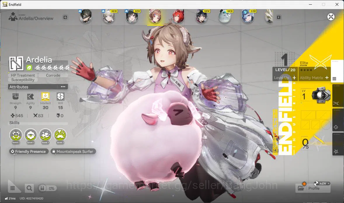 Arknights: Endfield Accounts ASIA, starter fresh, Ardelia, Laevatain. more deta image 3