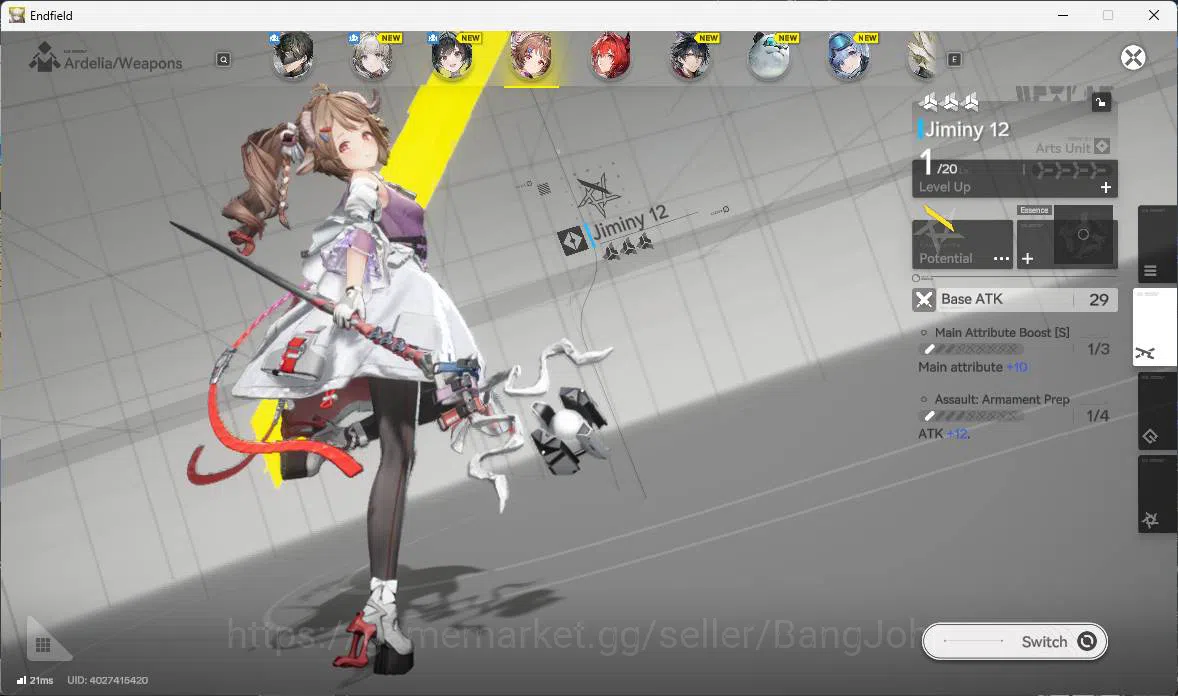 Arknights: Endfield Accounts ASIA, starter fresh, Ardelia, Laevatain. more deta image 4