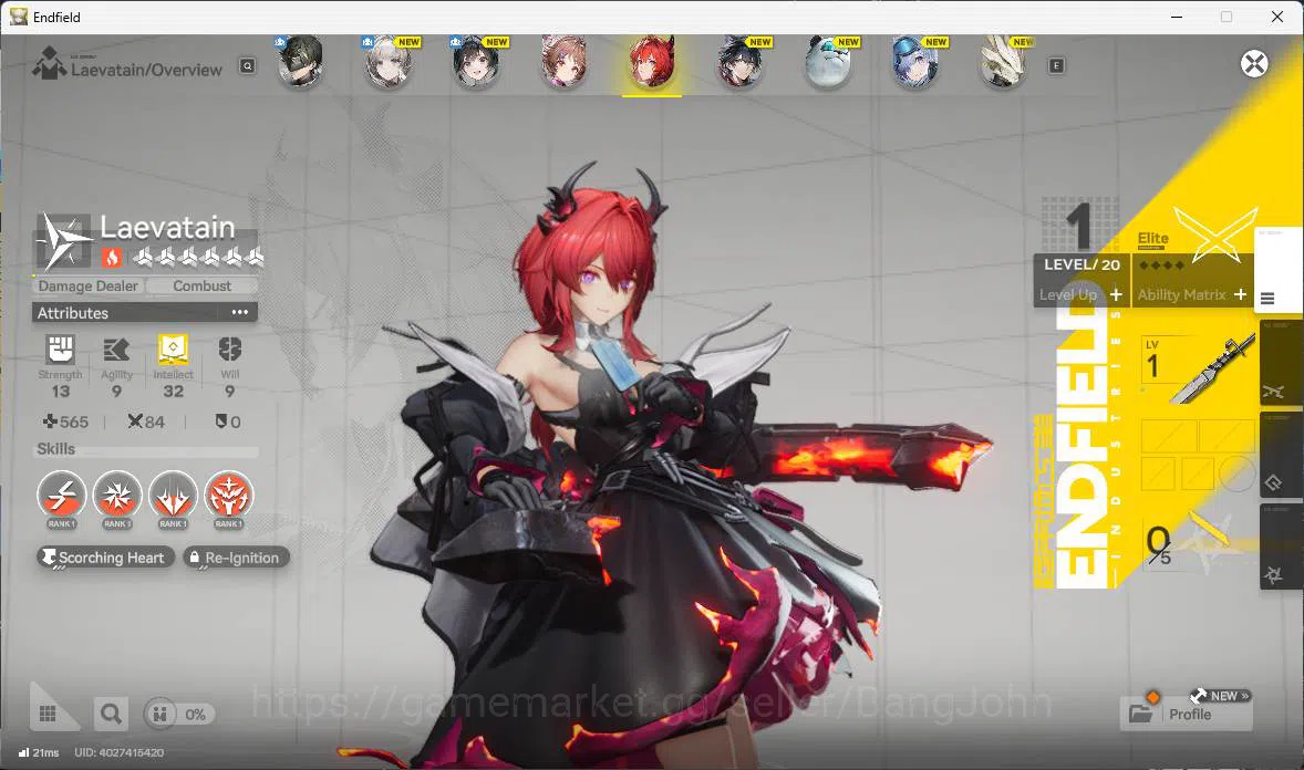 Arknights: Endfield Accounts ASIA, starter fresh, Ardelia, Laevatain. more deta image 5