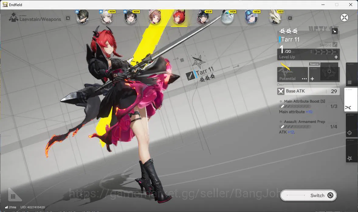 Arknights: Endfield Accounts ASIA, starter fresh, Ardelia, Laevatain. more deta image 6