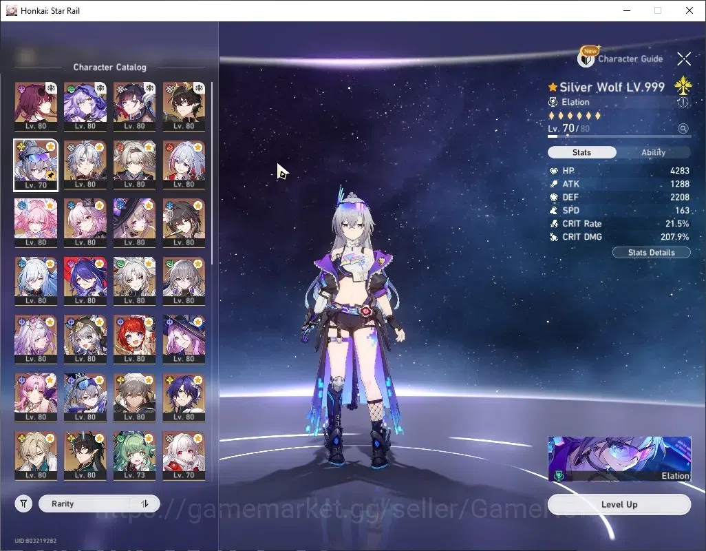 Honkai Star Rail Accounts Others Asia|TL 70|Tripe DoT PremTeam|30 Limited (Castorice,SW999,B 1