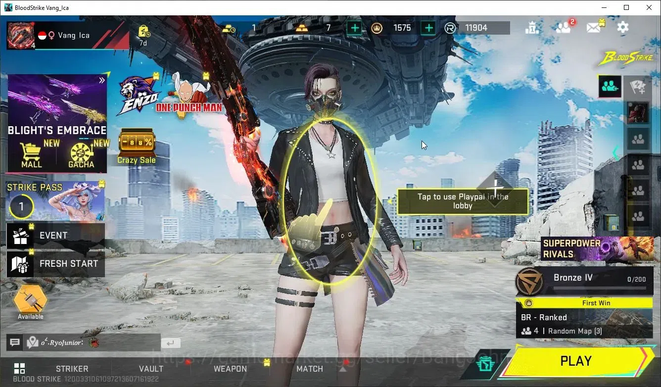 Blood Strike Accounts Others ASIA |EVO M1887-Detroyer|3 Ultra Guns(M700-Botita/Kar98K-Dreadbind/Thompson-Copperhead)|2 1