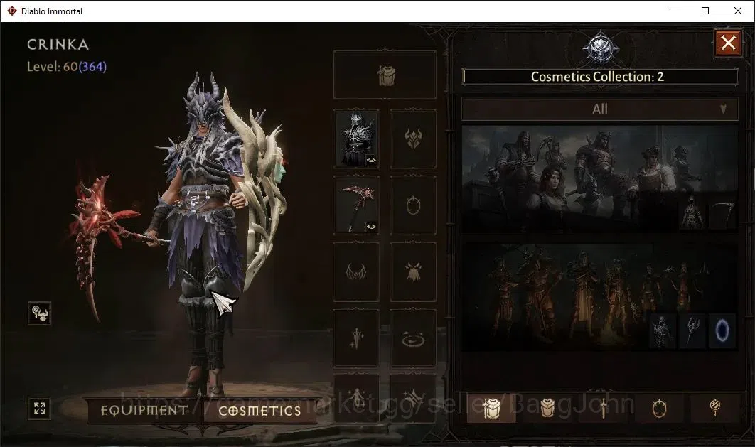 Diablo Immortal Accounts Others NA | Chains Of Honor | 60 (364) Necromancer-Maledictor | CR 28K |Reso 465| Hell III 10