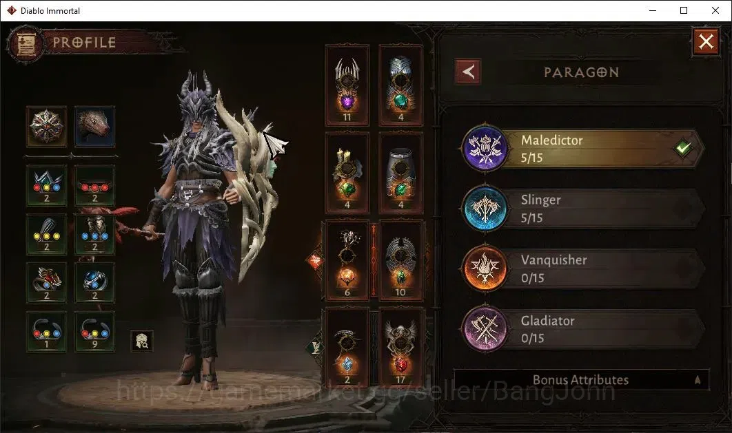 Diablo Immortal Accounts Others NA | Chains Of Honor | 60 (364) Necromancer-Maledictor | CR 28K |Reso 465| Hell III 3