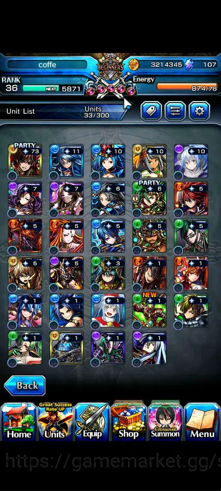 Grand Summoners Accounts Global|Rank 36|107 cc|4 Ascend+2 TW|[Veldora,Diabl image 10