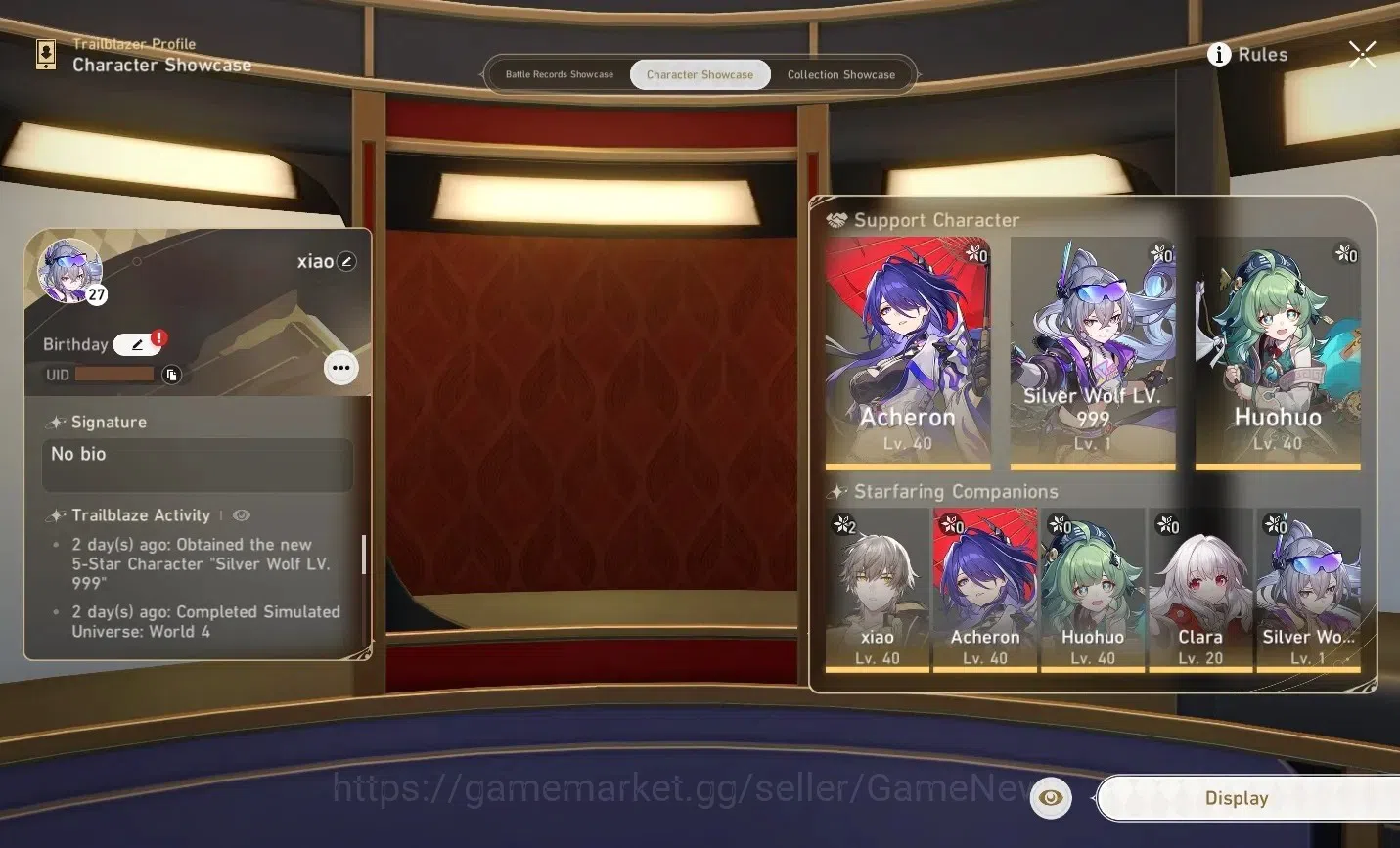 Honkai Star Rail Accounts Asia | TL 27 | 5 Limited | SW 999, Acheron, Huohuo image 3