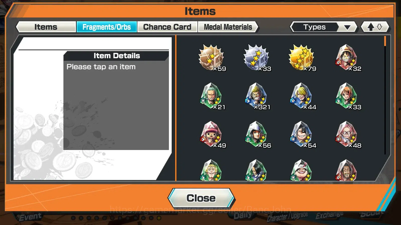 One Piece Bounty Rush Accounts Global |EX 6|PR 21|FAA Sakazuki|BP Kuzan|GP Edward image 3