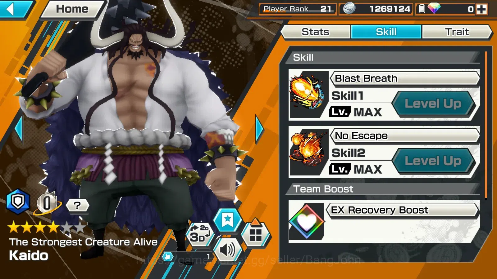 One Piece Bounty Rush Accounts Global |EX 6|PR 21|FAA Sakazuki|BP Kuzan|GP Edward image 5