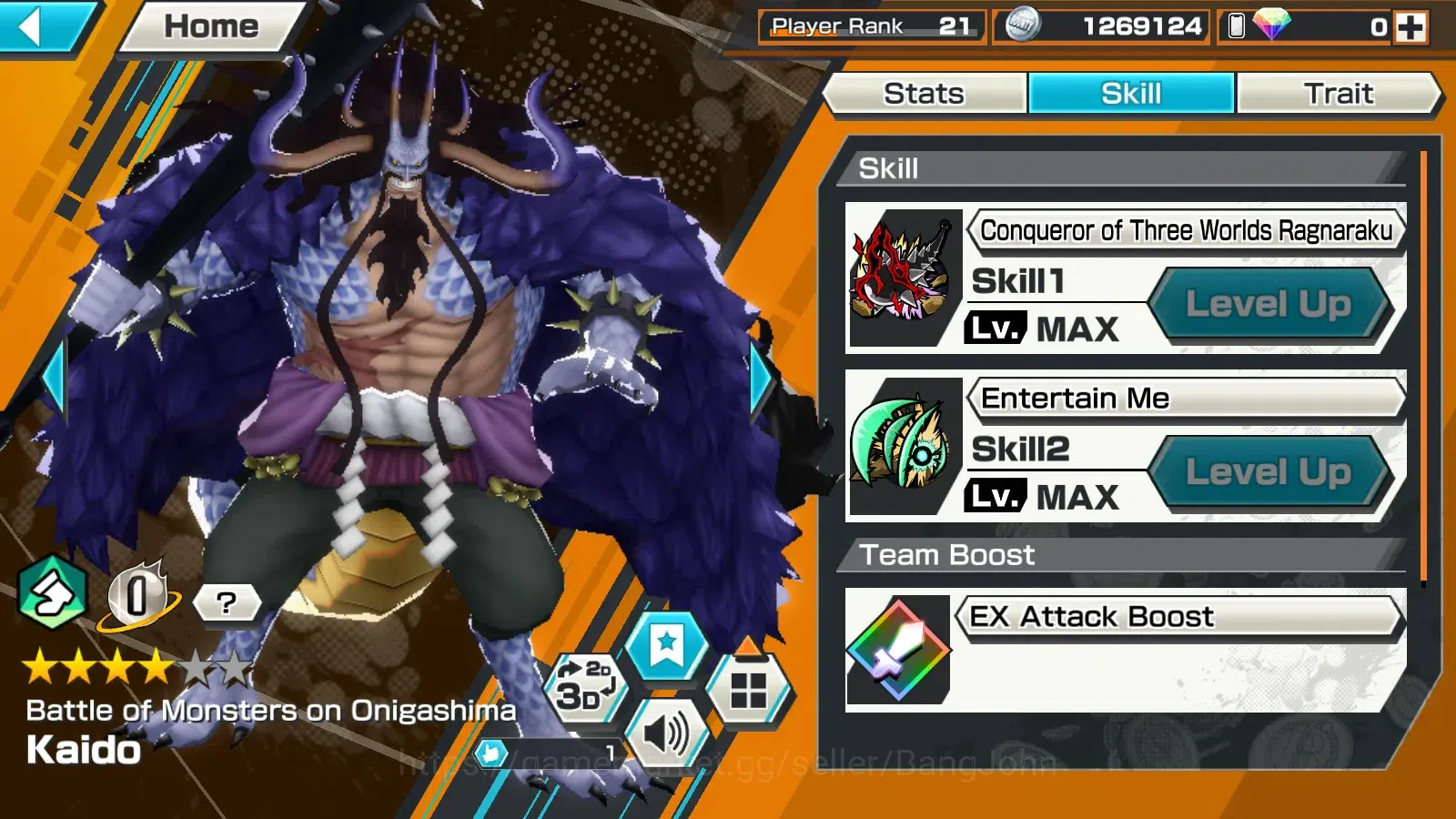 One Piece Bounty Rush Accounts Global |EX 6|PR 21|FAA Sakazuki|BP Kuzan|GP Edward image 6